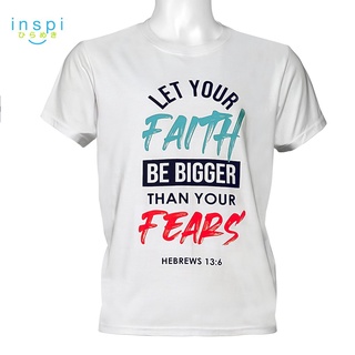 (สินค้าสปอต)เสื้อ INSPI ฮีบรู 13:6 (สีขาว) tshirt พิมพ์กราฟิกทีเมนเสื้อยืดเสื้อยืดสําหรับผู้ชาย Jy/