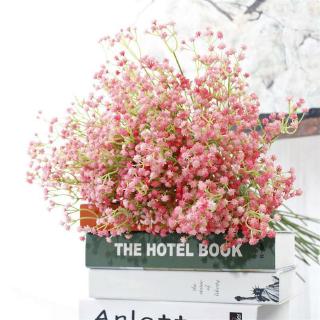 ช่อดอกไม้ gypsophila ผ้าไหม 5 สีสําหรับประดับตกแต่ง