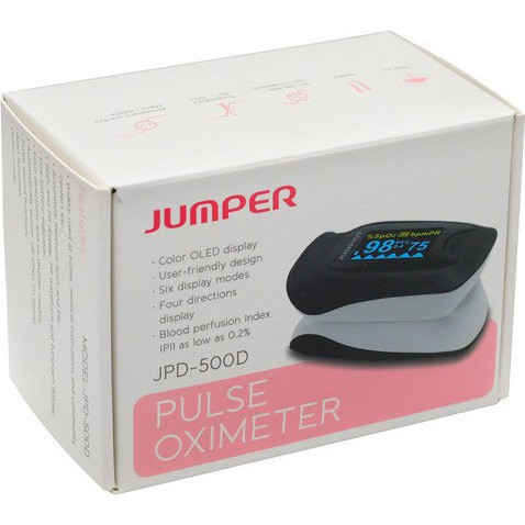 jumper-fingertip-pulse-oximeter-เครื่องวัดออกซิเจนในเลือด-รุ่น-jpd-500d-ตัวเครื่อง-อุปกรณ์-ถ่าน-ครบทุกอย่าง