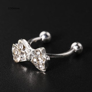 CST_Tang_Womens Fashion Crystal Rhinestone Bowknot Bow Ear Bone Clip Earrings Jewelry