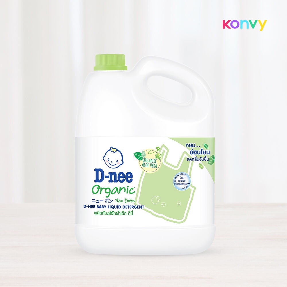 มุมมองเพิ่มเติมของสินค้า D-nee Baby Liquid Detergent Organic Aloe Vera 3000ml.