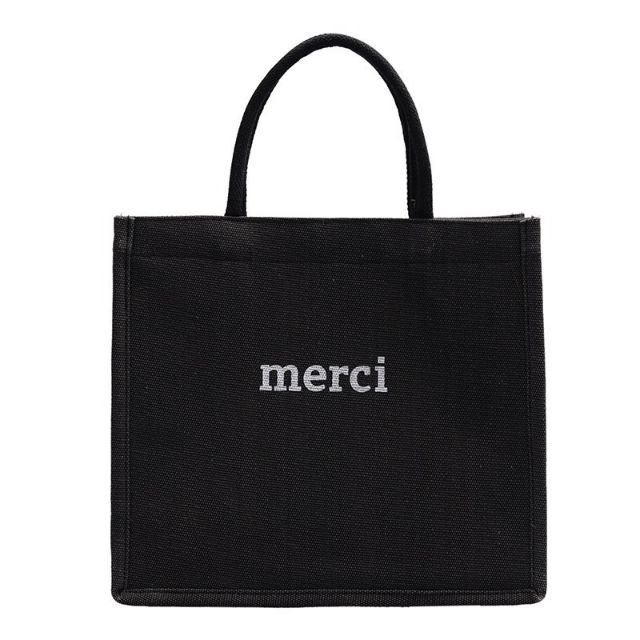 กระเป๋าผ้าลดโลกร้อนสวยงาม-merci-งานดีไม่ย้วย-พร้อมส่ง