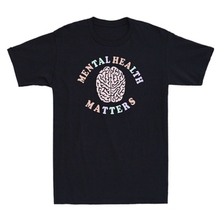 SKTT1 เสื้อยืดยอดนิยม Best Selling Man TShirt Mental Health Matters Funny Support Mental Health Gift Tee Mens Cotton T-S