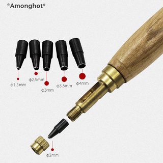 [[Amonghot]] อุปกรณ์เจาะรูเข็มขัดหนัง แบบหลายหัว DIY 6 ชิ้น