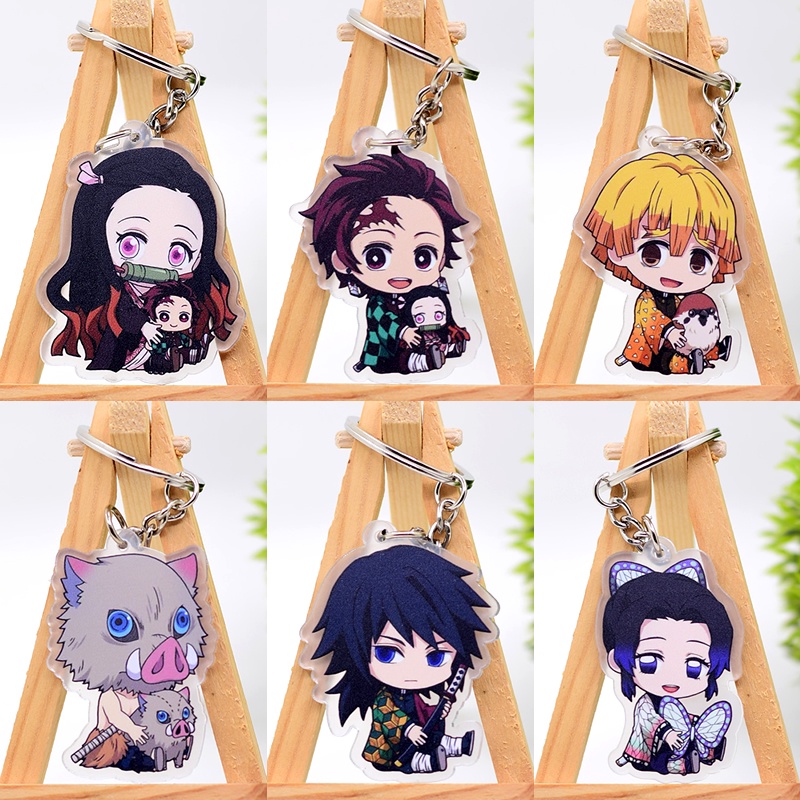 พวงกุญแจอะคริลิค-ลายการ์ตูนอนิเมะ-demon-slayer-kimetsu-no-yaiba-สองด้าน