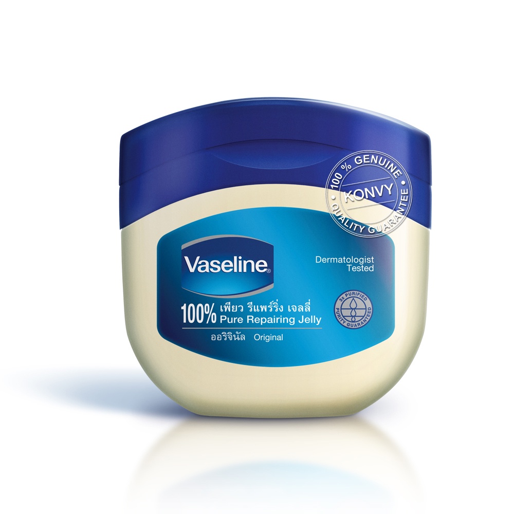 ภาพประกอบของ Vaseline 100% Pure Repairing Jelly Original Dermatologist Tested Intensive Care 50ml วาสลีน เจลลี่ บำรุงผิวแห้ง เก็บความชุ่มชื้น.