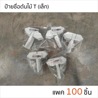 ป้ายชื่อต้นไม้ แบบปัก ตัว T ขนาดเล็ก แพ็ค 100 อัน