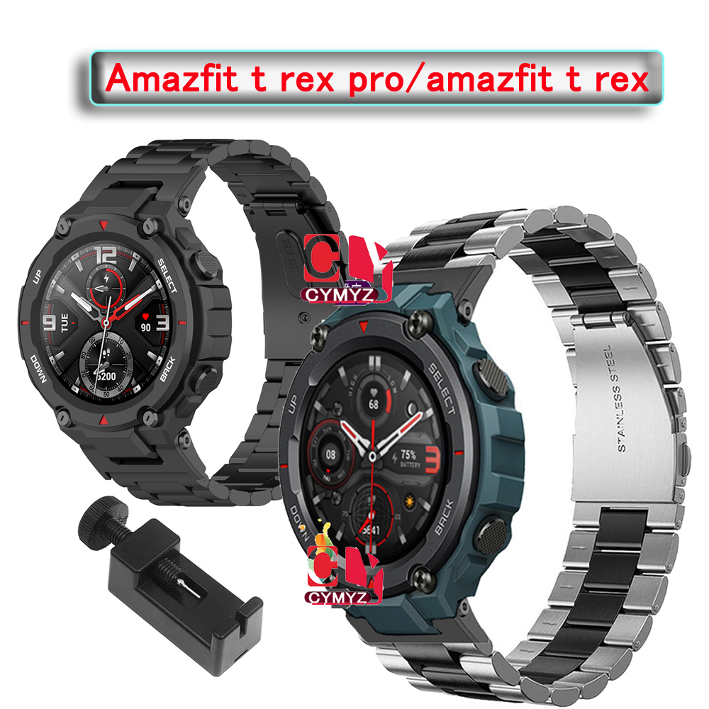 สาย-amazfit-t-rex-pro-สายรัด-สายโลหะ-สเตนเลส-สำหรับ-huami-amazfit-t-rex-นาฬิกาอัฉริยะ-สาย-amazfit-t-rex-สายรัด