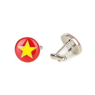 SHANGHAI TANG Cufflinks Star OT 6H004I6 Red-Yellow คัฟลิงค์รูปดาว