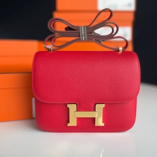 HERMES  CONSTANCE 18 EPSOM  CASQUE  COLOR  GOLD  buck STAMP Z ( แสตมป์ปีใหม่ตามฉบับของแท้ออกแบบตามของแท้ทุกรายละเอียด