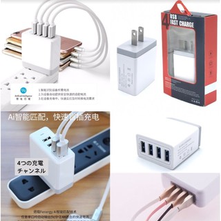 Usb Fastcharge 4 Usb หัวชาร์ต Usb 4 ช่องเสียบ