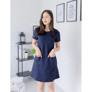 สินค้า Dekamolch - Rune dress เดรสสีน้ำเงิน กระเป๋าหน้า