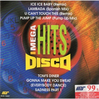 CD Audio เพลงสากล MEGA HITS DISCO (บันทึกจากแผ่นแท้ คุณภาพเสียง 100%)