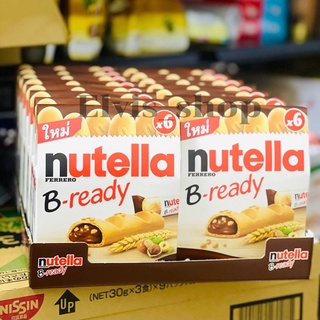 รูปภาพขนาดย่อของสินค้าพร้อมส่ง&  Nutella B-ready ขนาดแพ็ค 6 ชิ้น อร่อยนูเทลล่าเต็มคำ มันต้าชมากแม่ลองเช็คราคา
