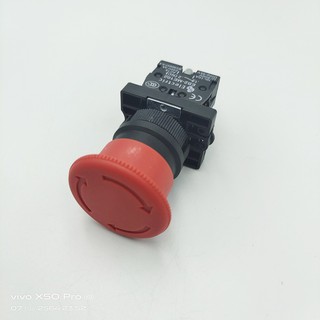 MODEL:EB2-BS542 EMERGENCY SWITCH 22MM. สวิตซ์ปุ่มกดหัวเห็ดกดล็อคแดง 22มิล 1NC Ith:10A AC15 240V 3A