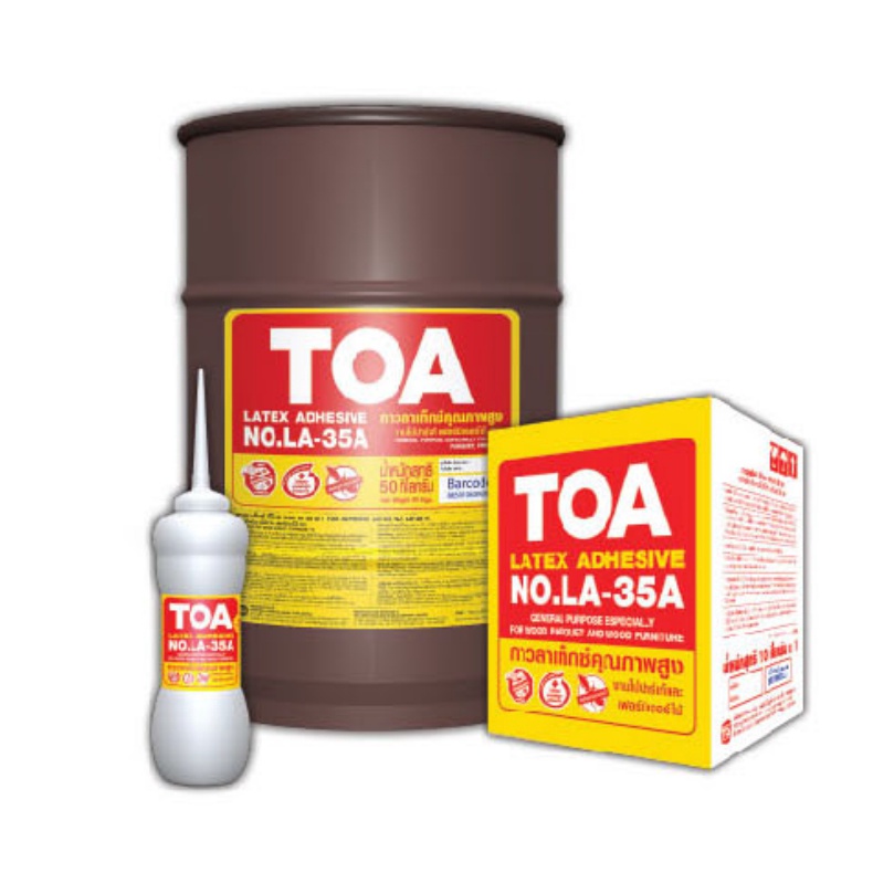 กาวลาเท็กซ์-toa-la-35a-10-กก-กล่องกระดาษ-กาวทาไม้-ทีโอเอ-กาวปูปาเก้-กาวติดไม้-กาวอเนกประสงค์-กาวลาเท็ก-กล่องใหญ่