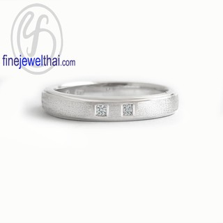 Finejewelthai แหวนเพชร-แหวนเงินแท้ 925-เพชรสังเคราะห์-แหวนหมั้น-แหวนแต่งงาน-Diamond CZ-Silver-Wedding Ring - R3064czm