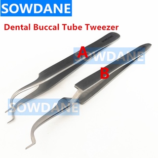 1pc Dental Orthodontic Posterior Buccal Tube Bonding Tweezer Holder Placer Stainless Steel Orthodontic Tool