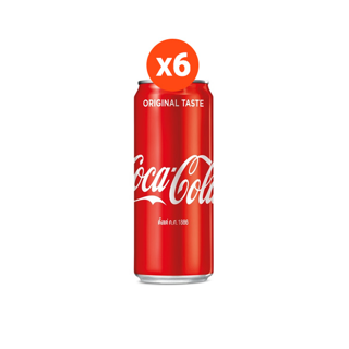 โปรโมชั่น : โค้ก น้ำอัดลม รส ออริจินัล 325 มล. 6 กระป๋อง Coke Soft Drink Original 325ml Pack 6