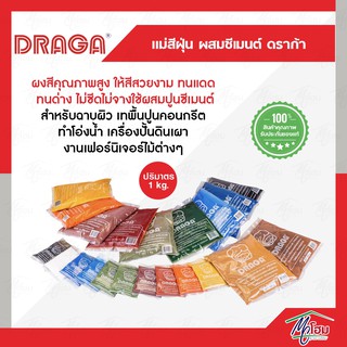 แม่สีฝุ่น ผสมซีเมนต์ DRAGA สีฝุ่น 1 กิโลกรัม