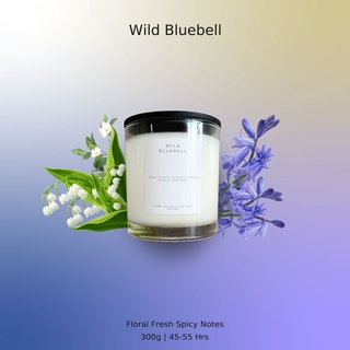 เทียนหอม Soy Wax กลิ่น Jo.L London Wild Bluebell 300g (แบบไม่มีฝาปิด) (45 - 55 hours) Double wick candle