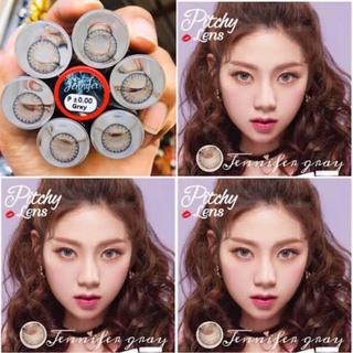 คอนแทคเลนส์ บิ๊กอาย รุ่น Jennifer สีเทา/ตาล gray/brown มีค่าสายตา (0.00)-(-4.00)