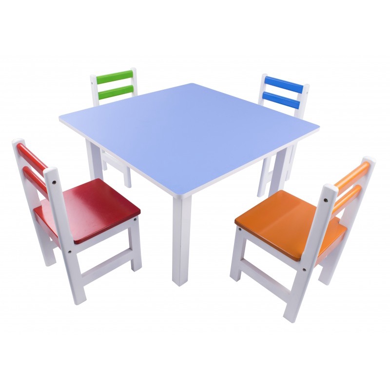 188bชุดโต๊ะเหลี่ยมพร้อมเก้าอี้สดใส-4-ตัวทำกิจกรรมกลุ่ม-โต๊ะเขียนหนังสือเด็ก-โต๊ะพร้อมเก้าอี้เด็กพร้อมส่ง-สำหรับเด็ก