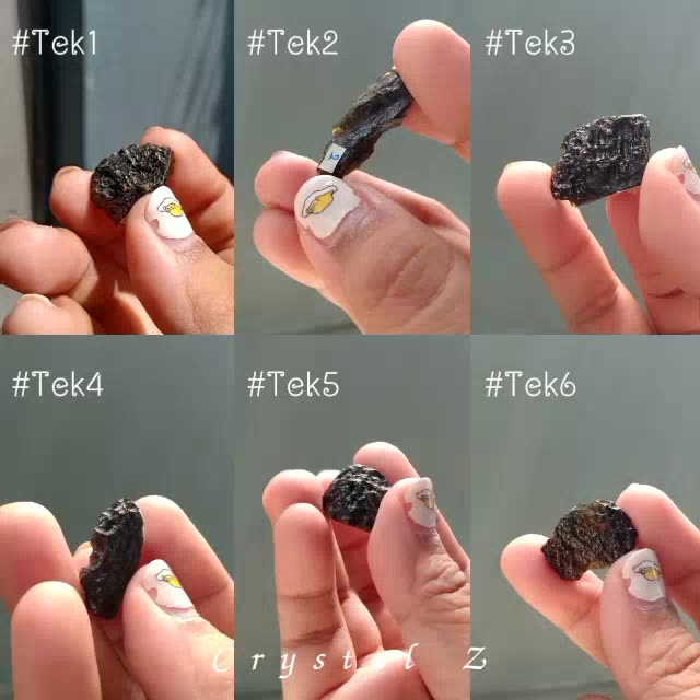 สะเก็ดดาว-tektite-tek1-tek6-อุลกมณี-ส่องไฟสีเหลืองอมน้ำตาล-จากภาคอีสานของประเทศไทย