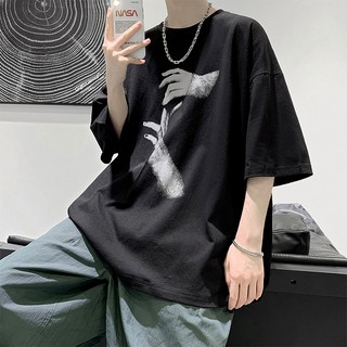 พอร์ตลมhip-hopTเสื้อชายinsแนวโน้มป่าสไตล์ฮาราจูกุแขนสั้นหลวมเสื้อผ้าฤดูร้อนที่เรียบง่ายน้ำแบรนด์
