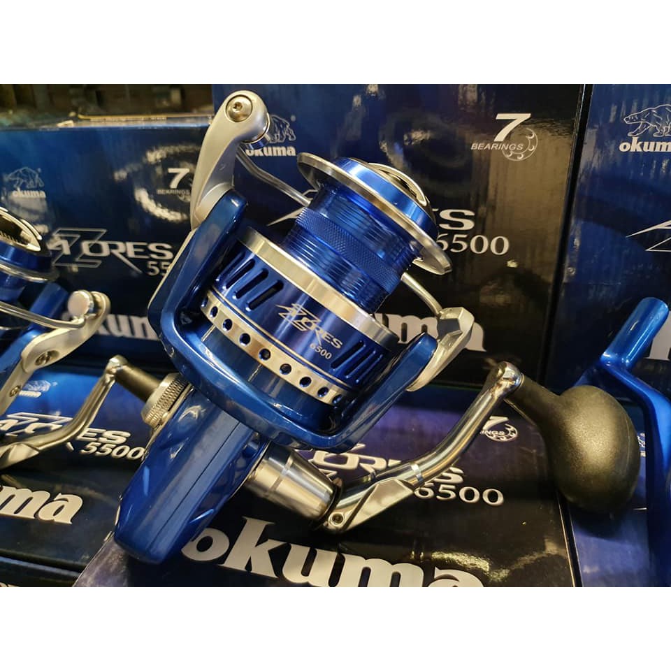 รอก-okuma-azores-blue-4000-5500-6500-8000-รอกทะเล-อัดสวาย-อัดบึก-ขายดีทุกเบอร์