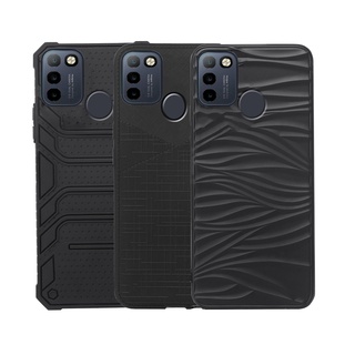 เคสซิลิโคนนิ่ม ลายนูน สีดํา สําหรับ infinix Smart 5 Smart 5A Smart 5 Pro