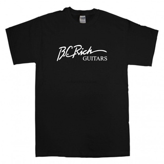 เสื้อยืด พิมพ์ลายโลโก้ Bc Rich Guitars สีดํา สําหรับผู้ชาย