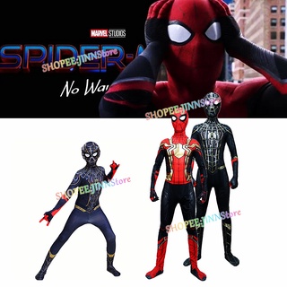 สินค้า JINN Superhero Spiderman No Way Home ชุดบอดี้สูทสำหรับเด็กและผู้ใหญ่ปาร์ตี้คอสเพลย์ Spider Man คอสเพลย์ จั๊มสูทชุด