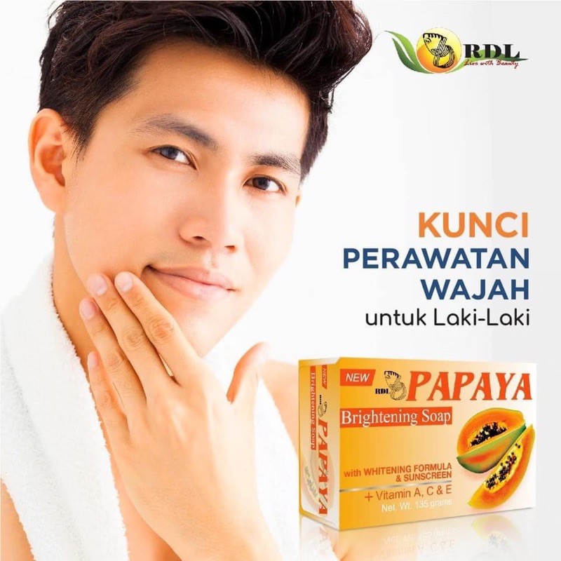 ส่งฟรีสบู่มะละกอ-rdl-นำเข้าจากประเทศฟิลิปปินส์-papaya-whitening-soap-with-sunscreen