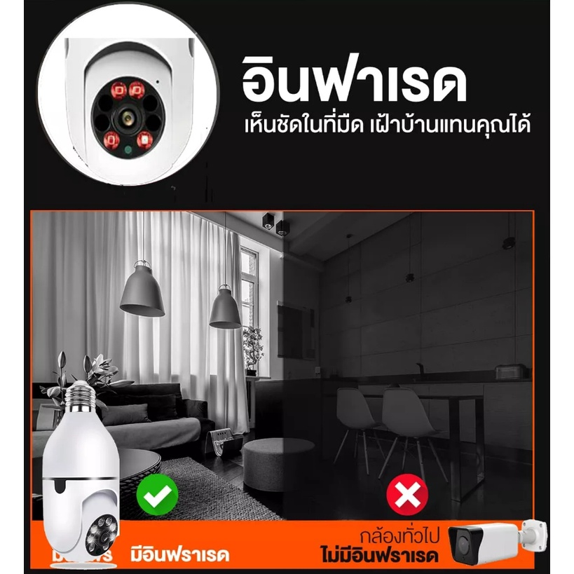 กล้องวงจรปิด-ip-camera-ไร้สาย-ปรับหมุนได้-355-องศา-ความชัด-1080p-มีอินฟาเรดเห็นชัดในที่มืด-ดูได้ผ่านสมาร์ทโฟน