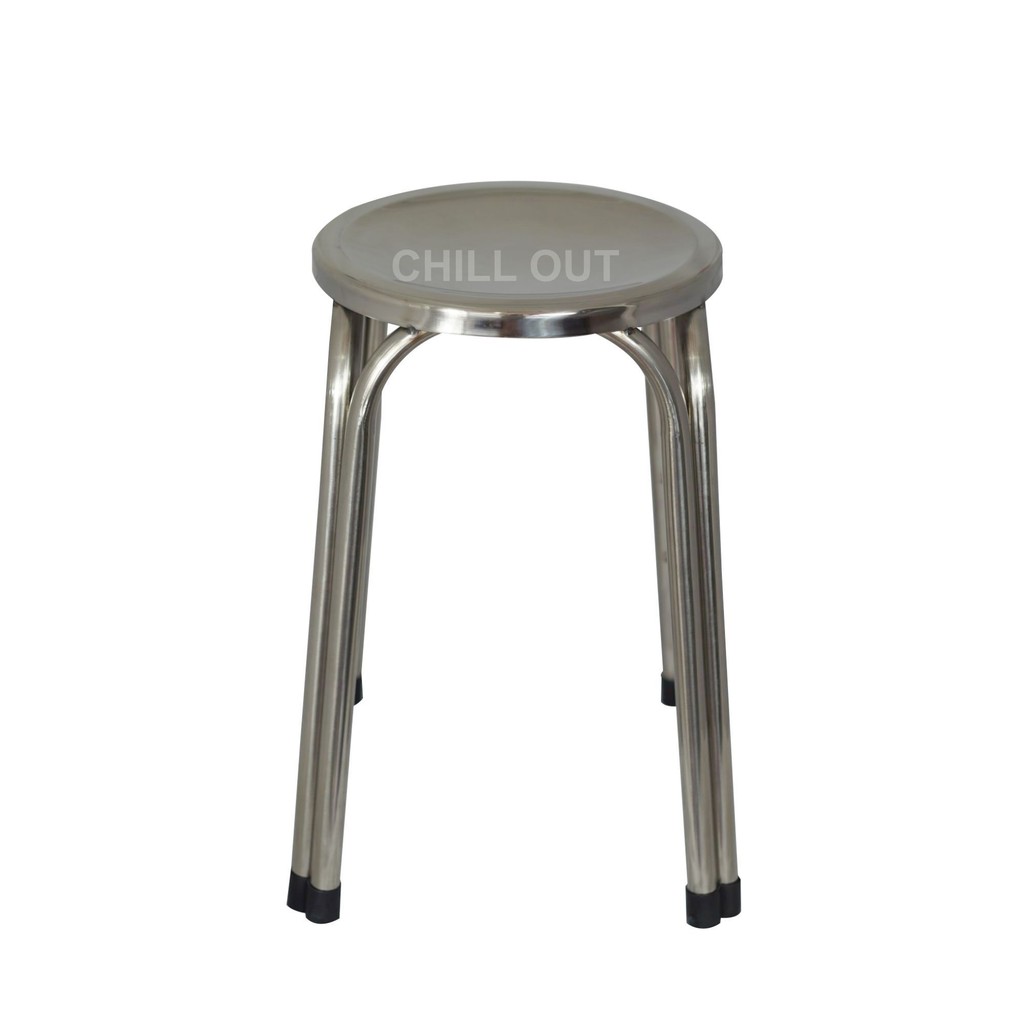 เก้าอี่แสตนเลสทรงกลมแบบ4ขา-4legs-stainless-steel-chair