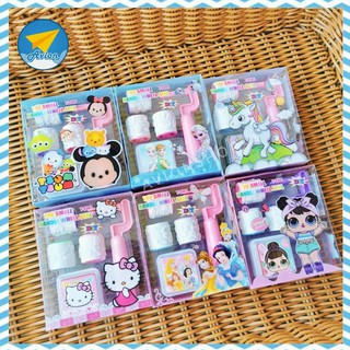 ✈ Avionshop - ลูกกลิ้งสแตมป์ ของเล่นเด็ก DIY  แสตมป์พร้อมแผ่นหมึก ลายการ์ตูน