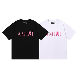 【hot tshirts】[S-3XL] Fashion AMI*I เสื้อยืดแขนสั้นลําลอง ผ้าฝ้าย พิมพ์ลายกระต่าย สีชมพู สําหรับผู้ชาย และผู้หญิง2022