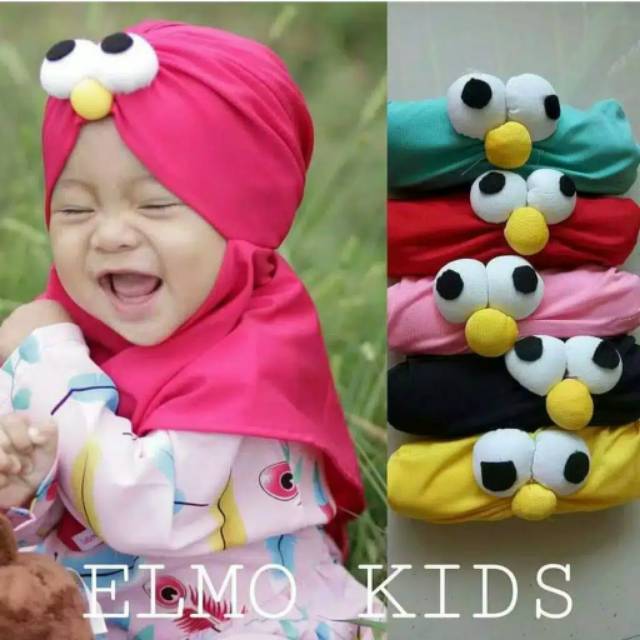 ผ้าคลุมฮิญาบเด็ก-3-6-12-เดือน-0-1-2-ปี-elmo-ฮิญาบ-ฮิญาบเด็กทารก-ฮิญาบเด็กทารก-เด็กผู้หญิง-ciput-anak-ผ้าโพกหัว-เด็กแรกเกิด-เด็กวัยหัดเดิน