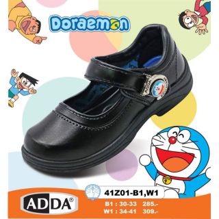 (มีบิลเบิกโรงเรียน)​ ADDA DORAEMON ของแท้​ รองเท้านักเรียนหญิง​ หนังดำ​