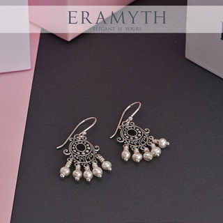 Eramyth Jewelry ต่างหูเงินแท้ แบบห้อย SLE-0092 ประดับด้วยมุกน้ำจืด คัดเกรด