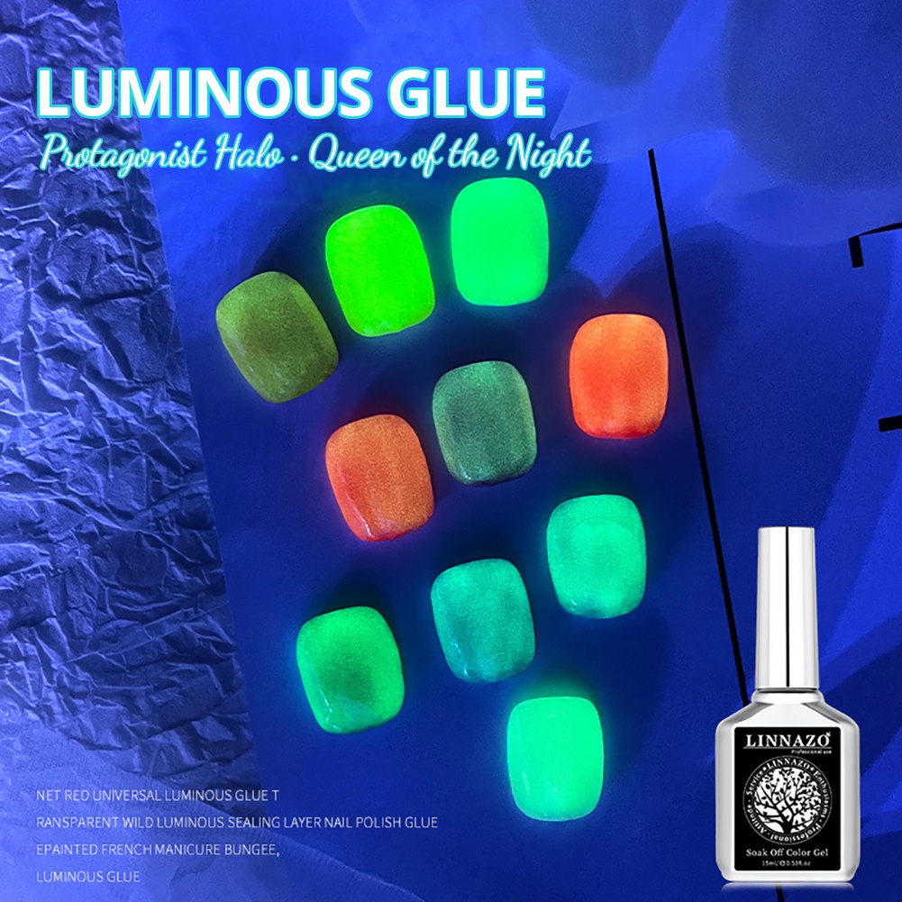 ภาพสินค้าLuminous Nail Glue สีเจล สีทาเล็บเจล เรืองแสง 15mlยาทาเล็บเจล ติดทนนาน เม็ดสีแน่น พร้อมส่ง COD จากร้าน luun1.th บน Shopee ภาพที่ 6