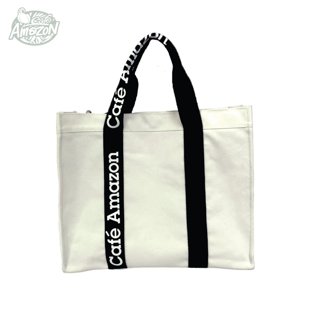 ราคาและรีวิวCaf Amazon Online Exclusive the Weekender Bag - White : กระเป๋าคาเฟ่ อเมซอน The Weekender สีขาว