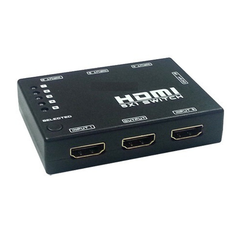 MINI HDMI SWITCH 5 PORT ตัวแยกช่อง HDMI เข้า 5 ทาง ออก 1 ทาง (สีดำ ...