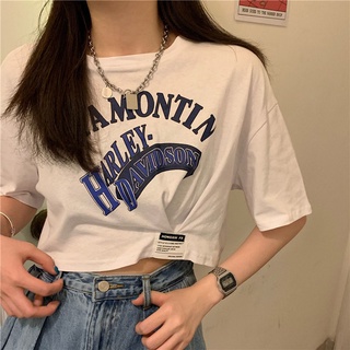 เสื้อยืดคอกลม แขนสั้น พิมพ์ลาย เข้ารูป สีขาว แบบเรียบง่าย สําหรับผู้หญิง เสื้อยืด JL-TX-42