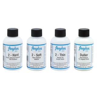 Angelus Paint Additives : 2-Thin, Duller , 2-Hard, 2-Soft น้ำยาผสมสีเพื่อเพิ่มคุณสมบัติของสีตามที่ต้องการ