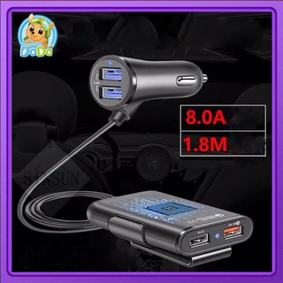 4usbที่ชาร์จแบตรถ12V-24V car chargerที่ชาร์จแบตในรถ3.1Aที่ชาตแบตในรถ หัวชาร์จในรถ ที่ชาร์จในรถ ที่ชาจแบตในรถ 【Hot】