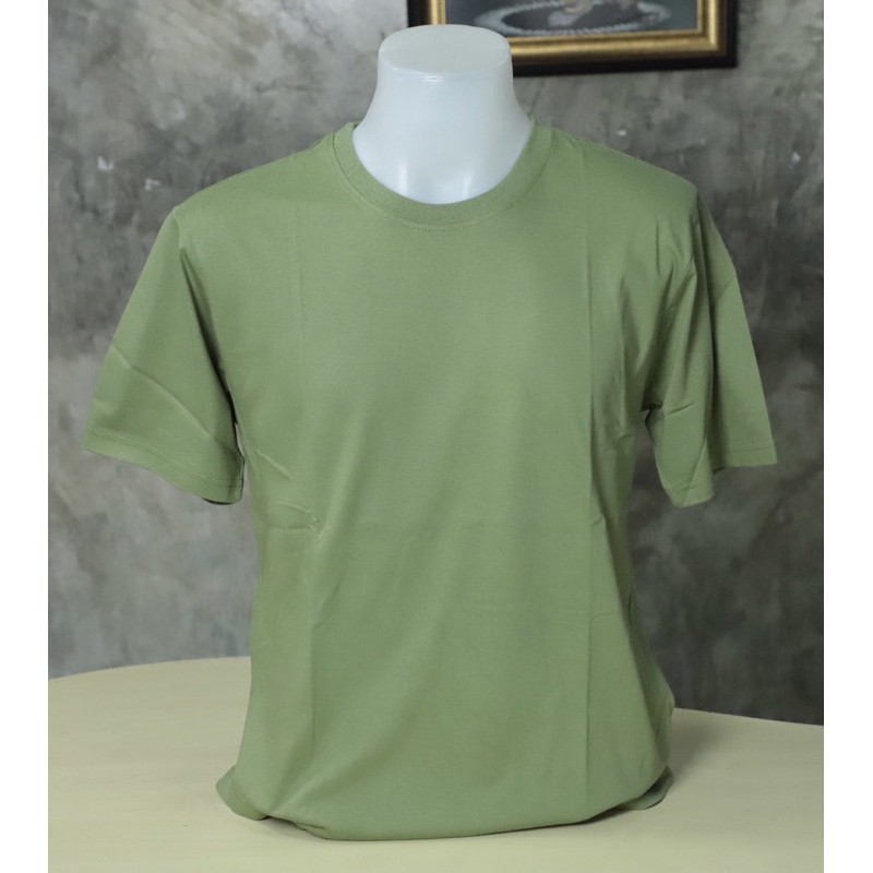 เสื้อยืดผ้าcotton100-สีเขียวฟรีไซส์42-ใส่ได้ทั้งชายและหญิง