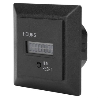 HM-1R Digital Hours Meter 100-240Vac ตัวนับชั่วโมงการทำงาน 0-999999.59H