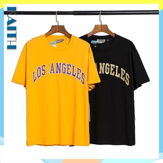 เสื้อยืดโอเวอร์ไซส์พร้อมส่ง เสื้อยืดแขนสั้น ผ้าฝ้าย ทรงหลวม พิมพ์ลาย Los Angeles สไตล์ฮิปฮอป พลัสไซซ์ แฟชั่นฤดูร้อน สําห